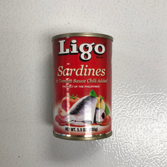 Ligo Sardines in Tomato Sauce Chili Red (Sml) 155g